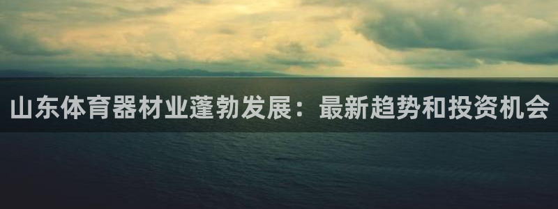 AG尊龙登陆网址：山东体育器材业蓬勃发展：最新趋势和