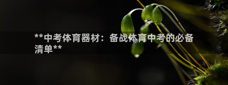 尊龙 10：**中考体育器材：备战体育中考的必备
清