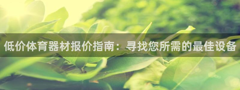 尊龙ktv怎么样：低价体育器材报价指南：寻找您所需的