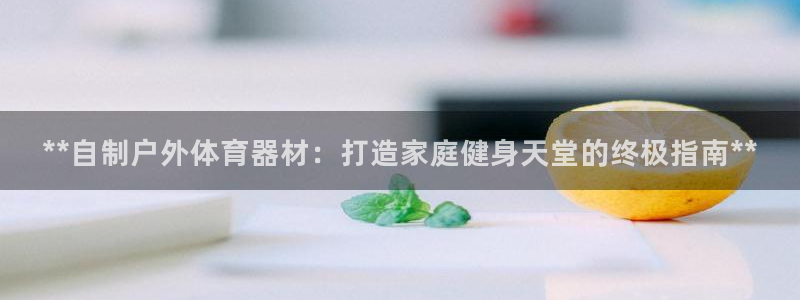 尊龙凯时-人生就是博中国官网首页：**自制户外体育器