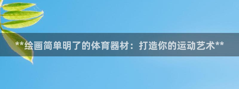 尊龙165：**绘画简单明了的体育器材：打造你的运动