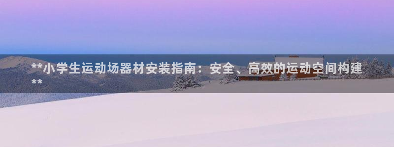 ag尊龙凯时集团：**小学生运动场器材安装指南：安全