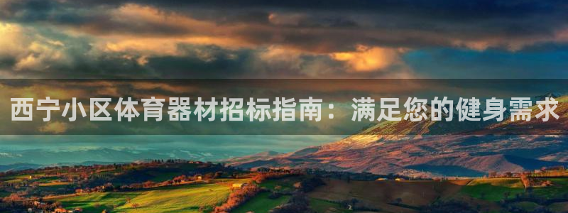 尊龙凯时赢不了：西宁小区体育器材招标指南：满足您的健