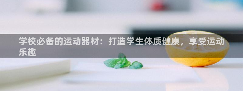尊龙凯时新闻：学校必备的运动器材：打造学生体质健康，享受运动